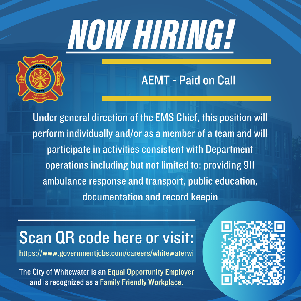 Now Hiring: AEMT - Paid on Call