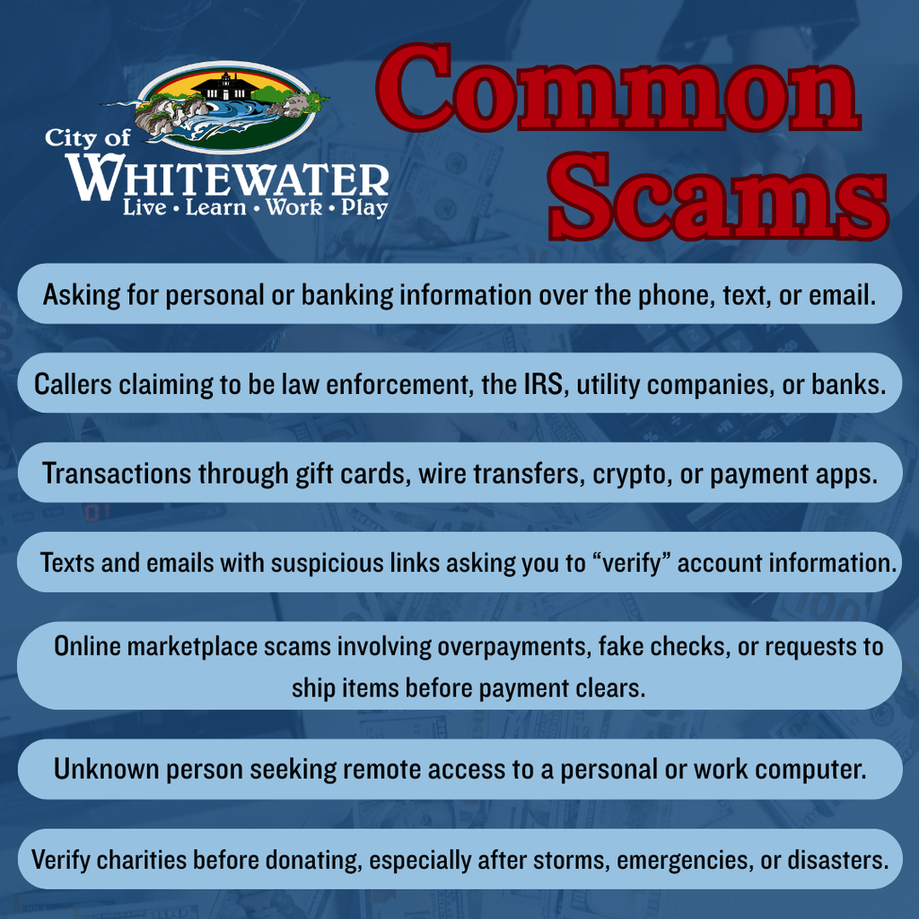 WPD Scam Alert: Common Scams