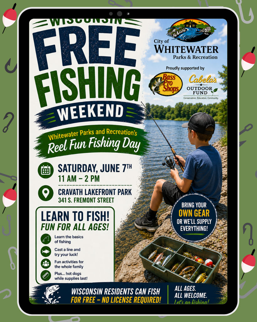 Free Fishing Weekend Event, June 7th at Cravath Lakefront Park