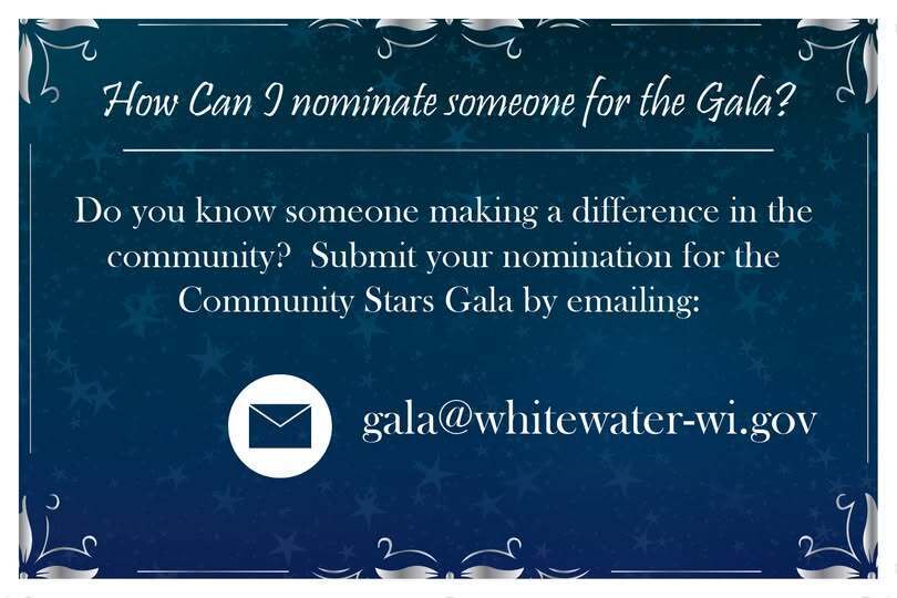 City of Whitewater: Gala Nomination Card