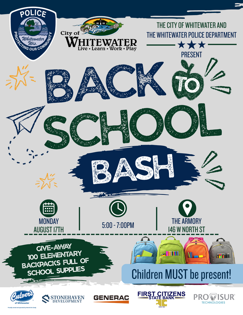 Back to School BASH City of Whitewater
