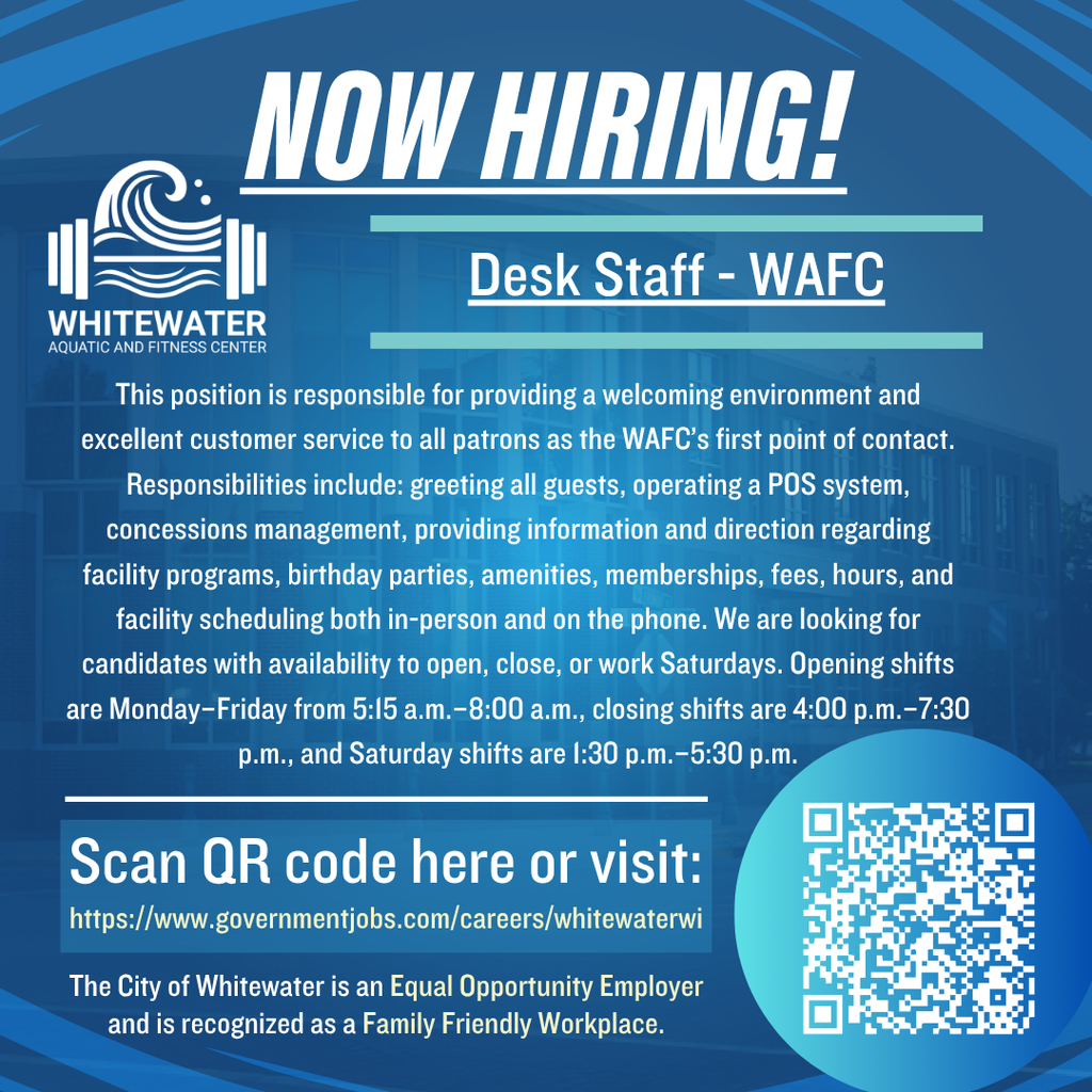 Now Hiring: Desk Staff - WAFC