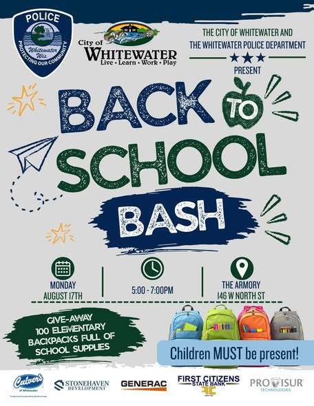 Back to School BASH City of Whitewater