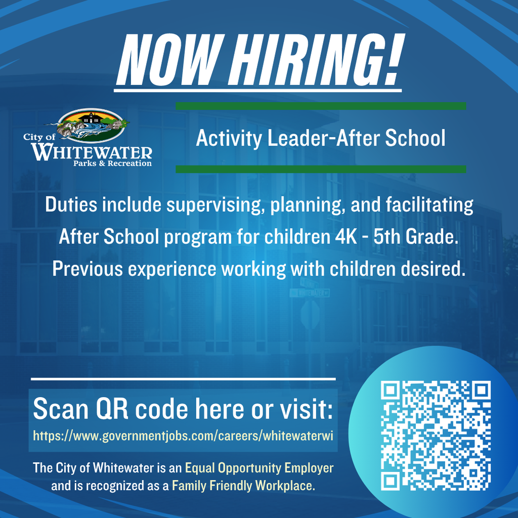 Now Hiring: Activity Leader - After School