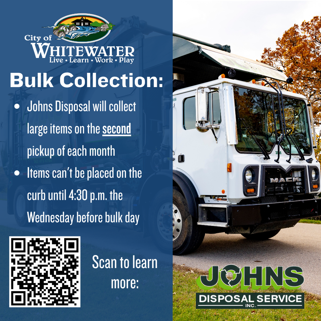 John's Disposal bulk collection is on the second pickup of every month