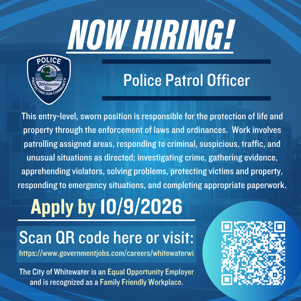 Now Hiring: Police Patrol Officer