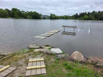 Cravath and Trippe Lake Pier Flooded and Repairs