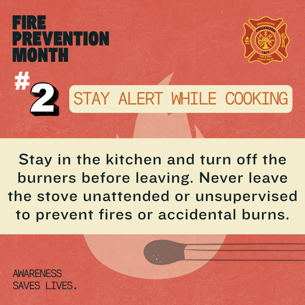 Fire Prevention Month: stay alert while cooking