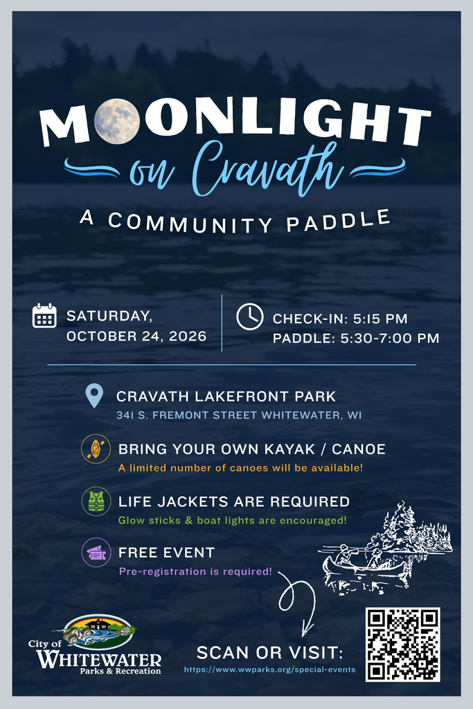 Community Paddle on Cravath Lake on Oct.24th at 5:30pm.