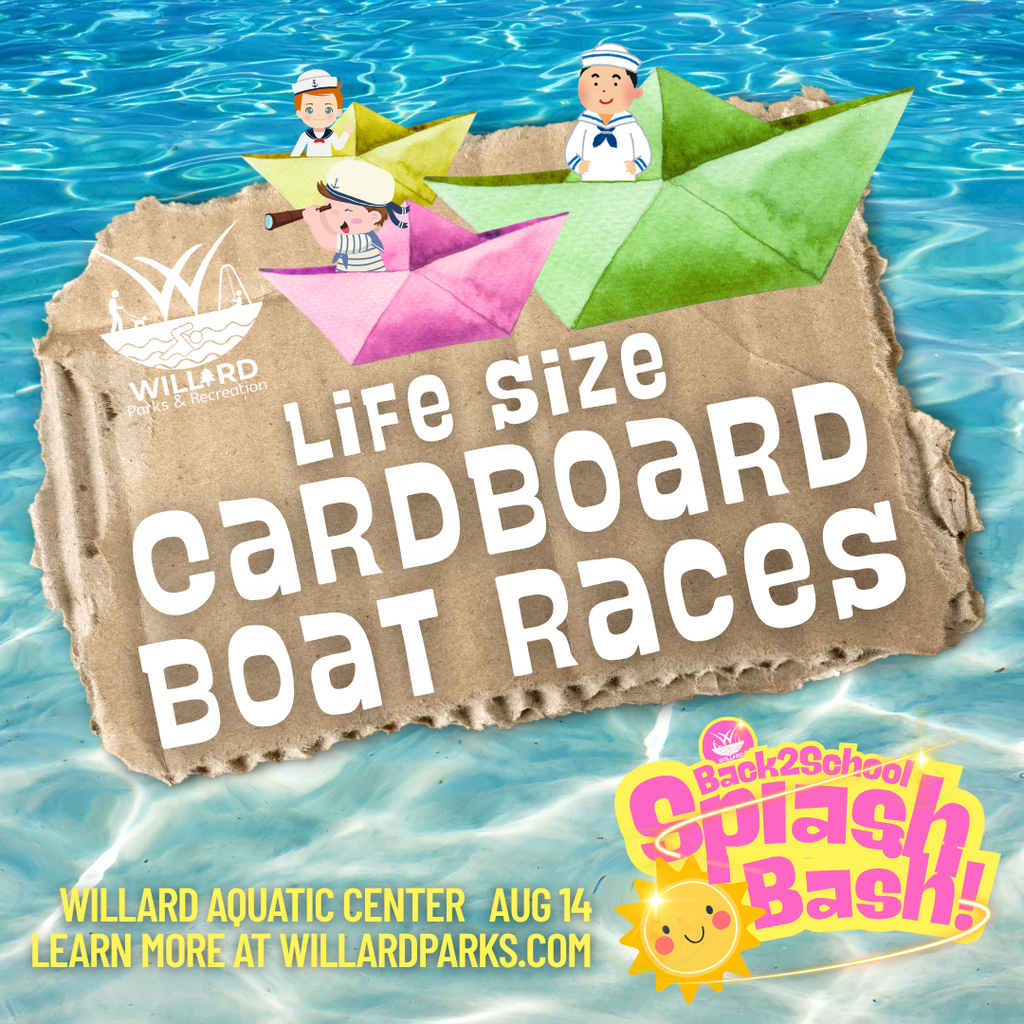 life size cardboard boat races at splash bash