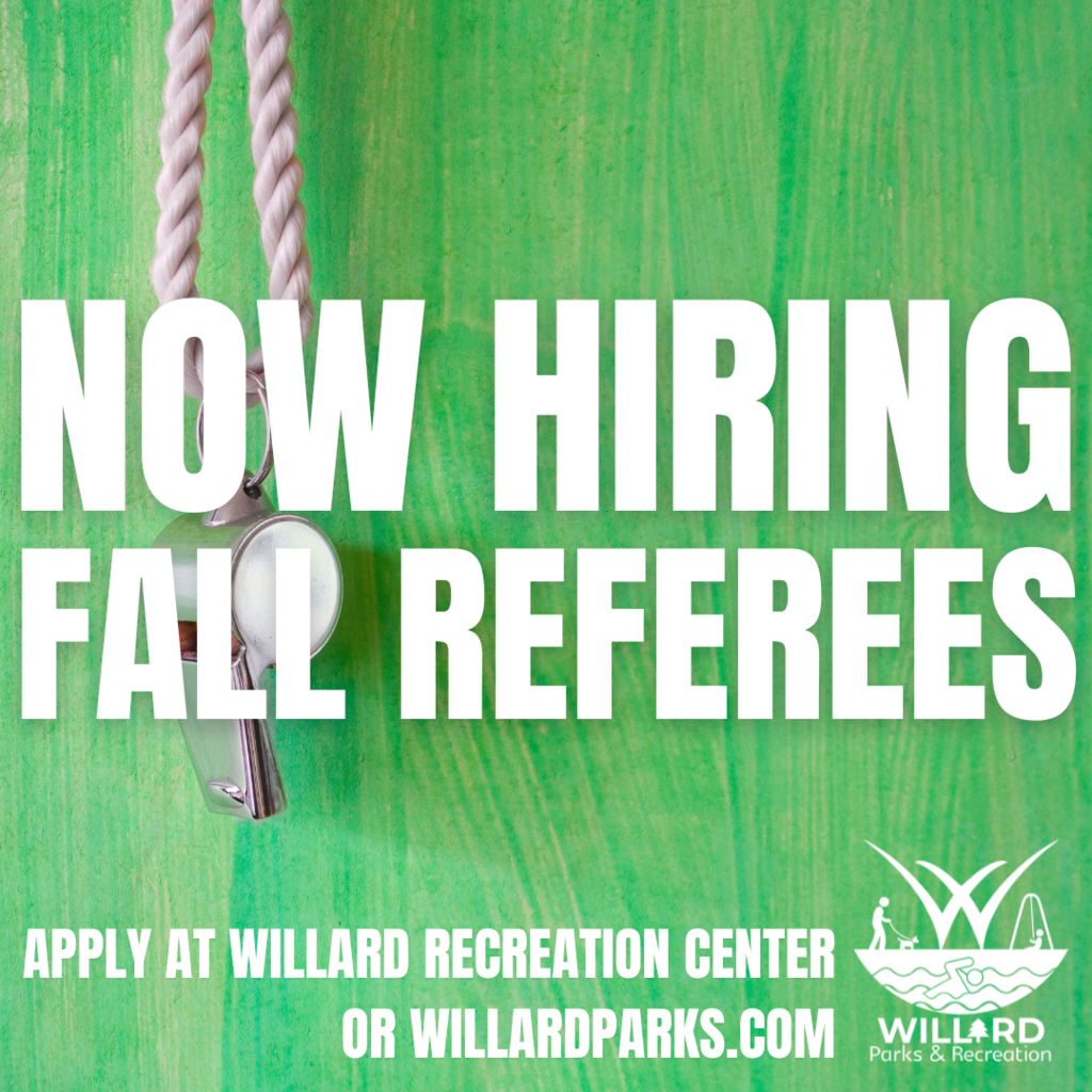 hiring fall referees at willard parks