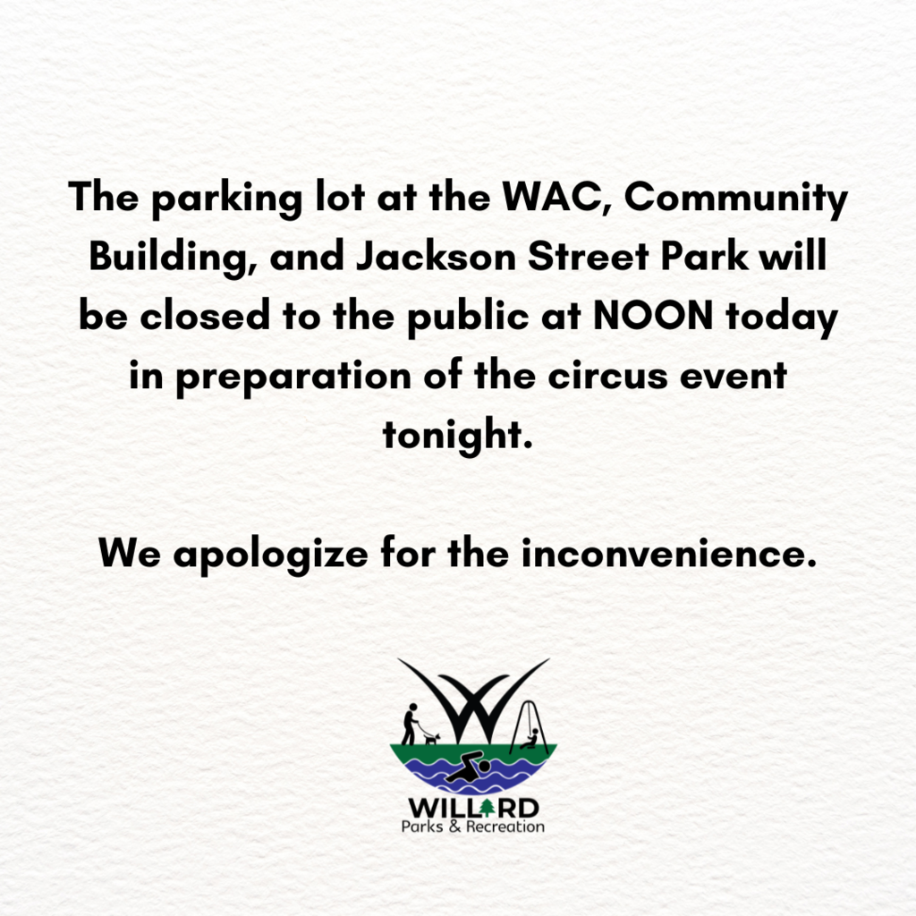 no parking at jackson street park from noon until 3:30pm today