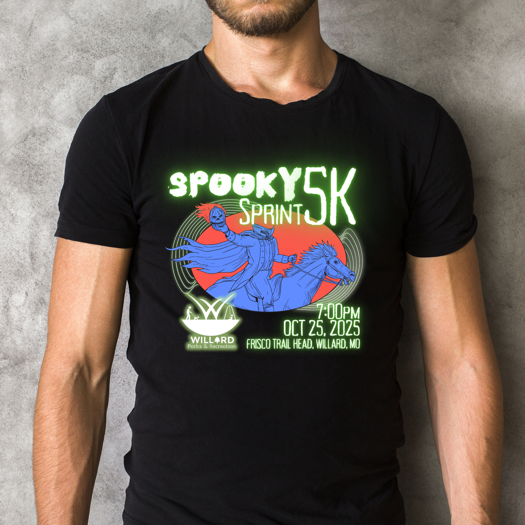 spooky sprint glow in the dark shirt