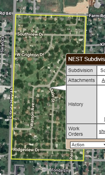 Southview Hills: New Melville, Southview, Crighton, Watson, Main, Ridgeview, Pershing