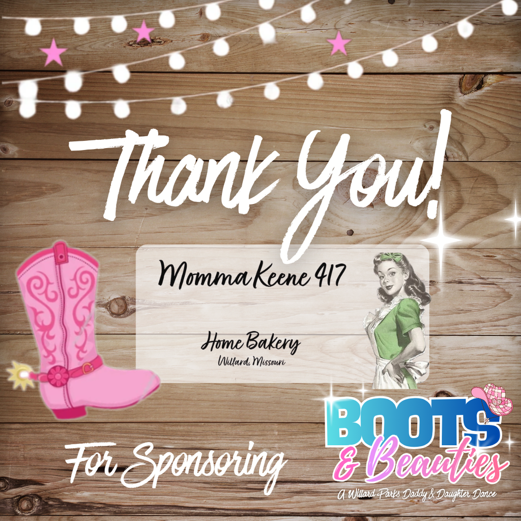 Daddy & Daughter Dance Sponsorship Thank You Mamma Keene 417