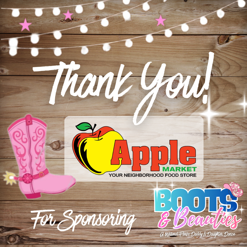 Daddy Daughter Dance Sponsorship Thank You Apple Market