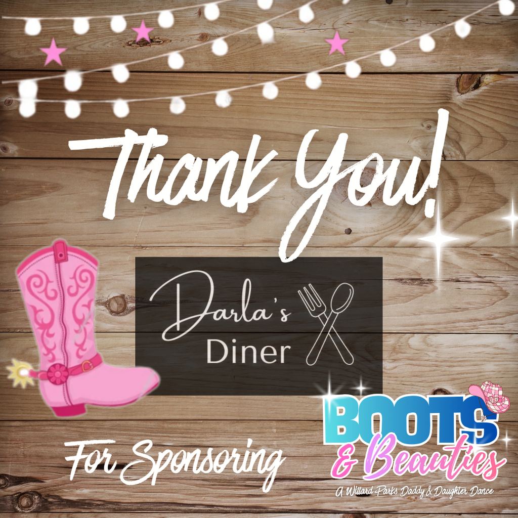 Daddy & Daughter Dance Sponsorship Thank You Darla's Diner