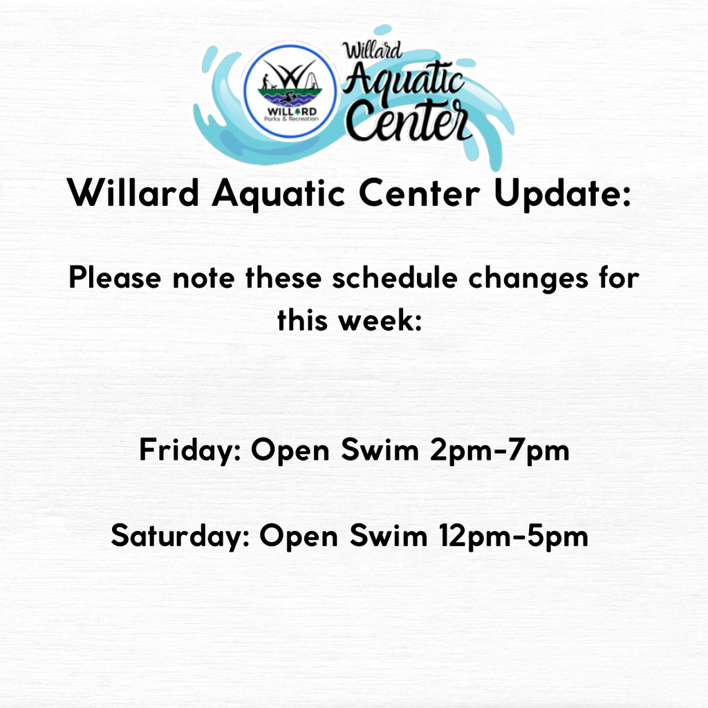 WAC note schedule change for this week