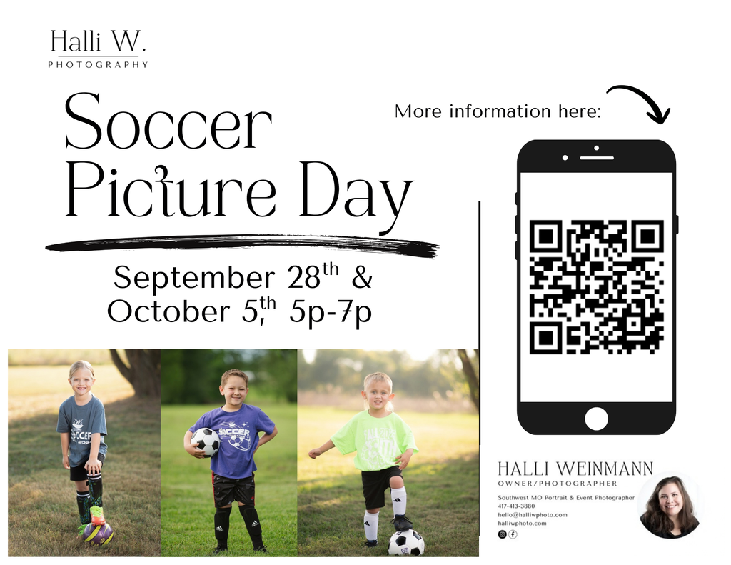 Soccer Picture Day September 28th & October 5th
