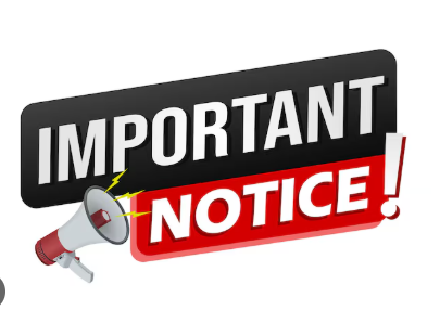IMAGE: IMPORTANT NOTICE WITH LOUDSPEAKER