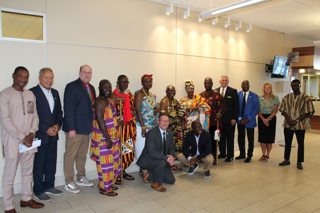 distinguished visitors from Asebu, Ghana, and Xenia staff