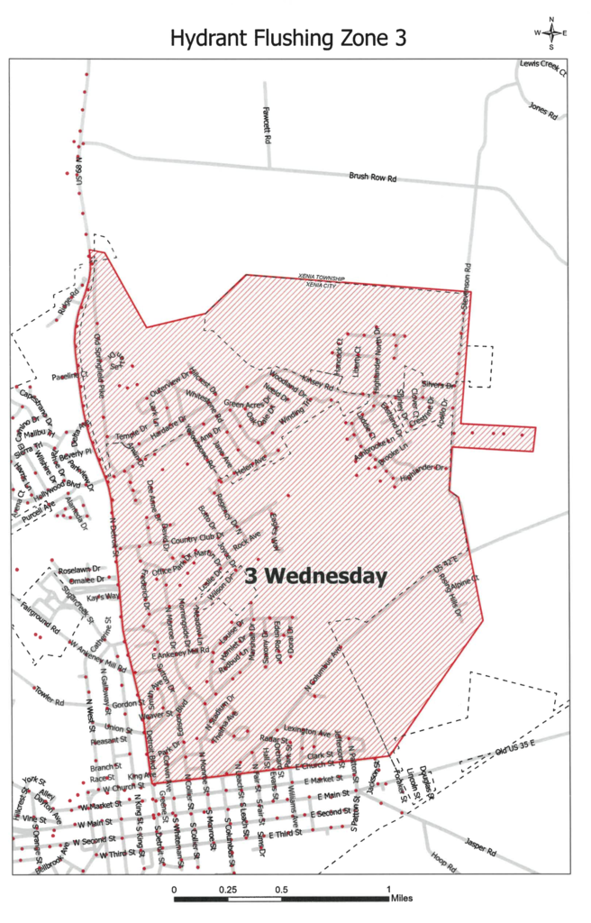 Hydrant Flushing Zone 3 Map
