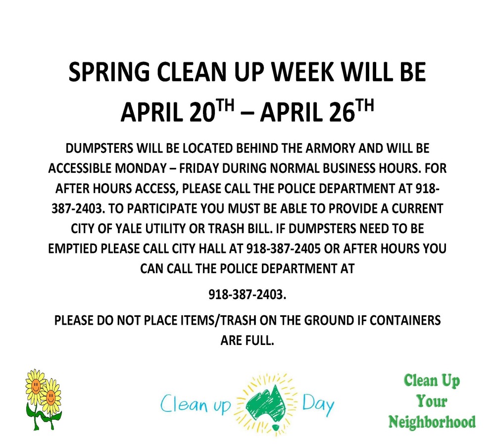 CLEAN UP WEEK!!