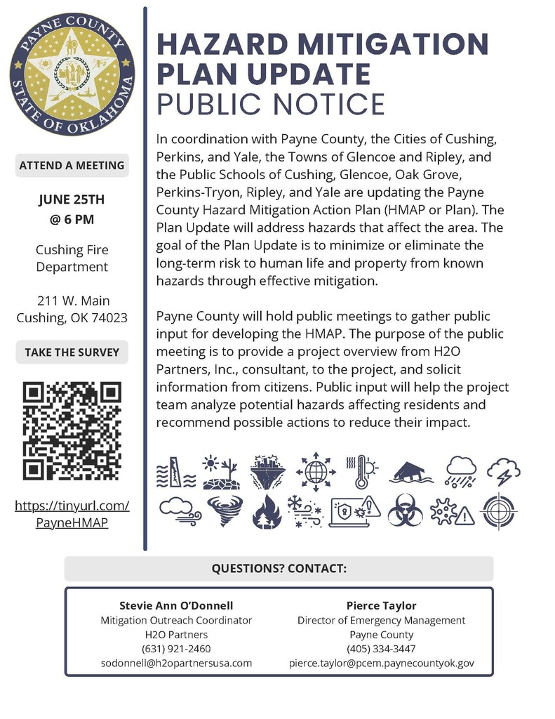 Payne County Hazard Mitigation Meeting Notice
