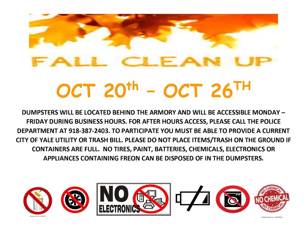 FALL CLEANUP WEEK!!