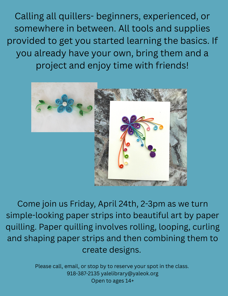 Calling all Quillers to the Yale Public Library!!