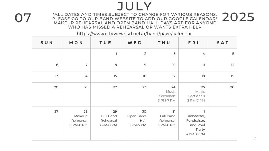 July 2025 Calendar Image