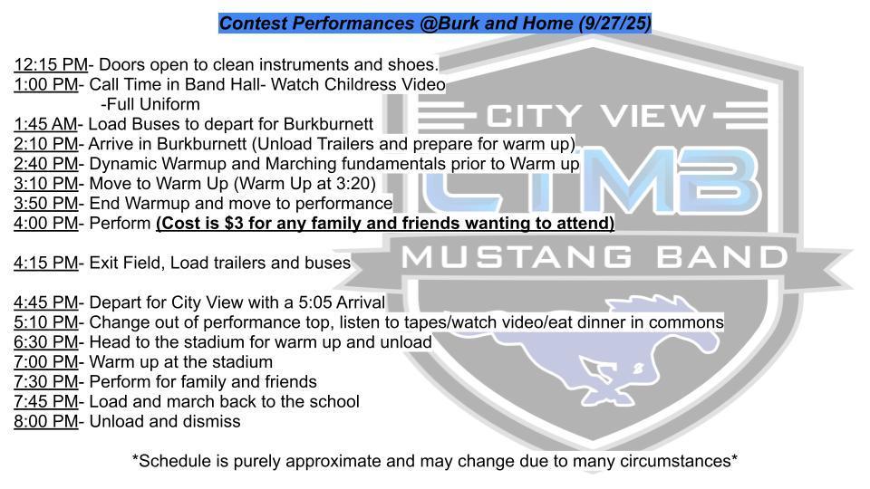 9/27 Itinerary