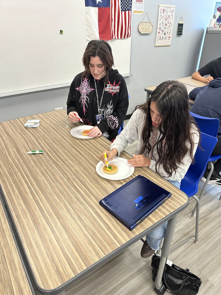 Equine Science got hands-on (and icing-on) today. Students had to draw and label the parts of the horse hoof using icing on a sugar cookie—knowledge first, dessert second.