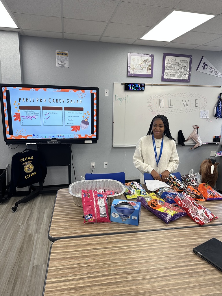 Principles of Ag wrapped up our parliamentary procedure unit with a candy salad activity. Students had to correctly use motions and debate rules to build the salad—order in the classroom before candy in the bowl.