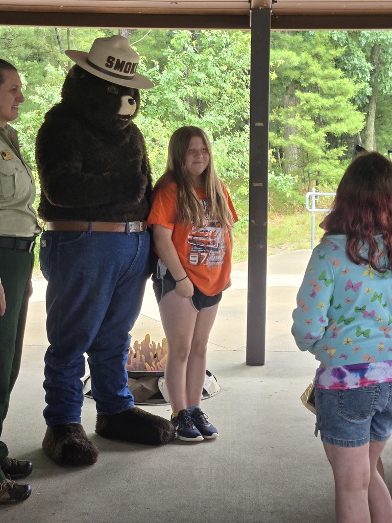 Students also  met a bigtime celebrity while fishing at Higgins Lake.
