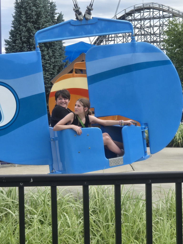 Working up to the big rides at Michigan's Adventure.