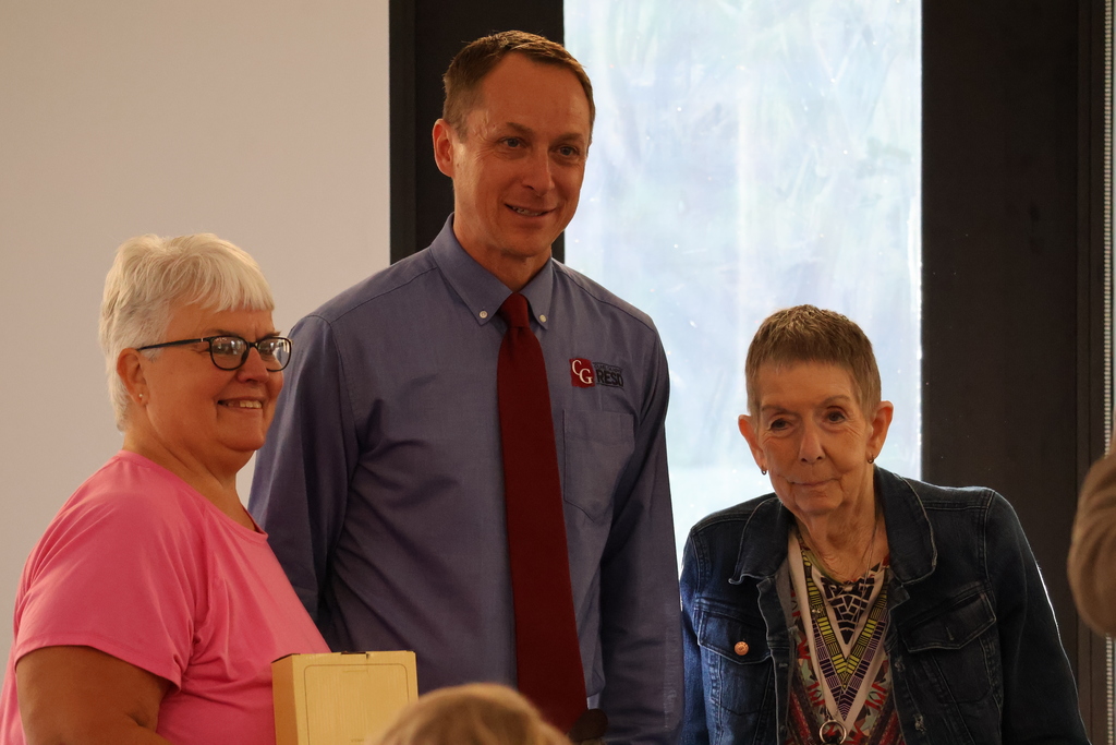 CGRESD honored retiring Pam Kirby with a clock in recognition of her dedicated service.