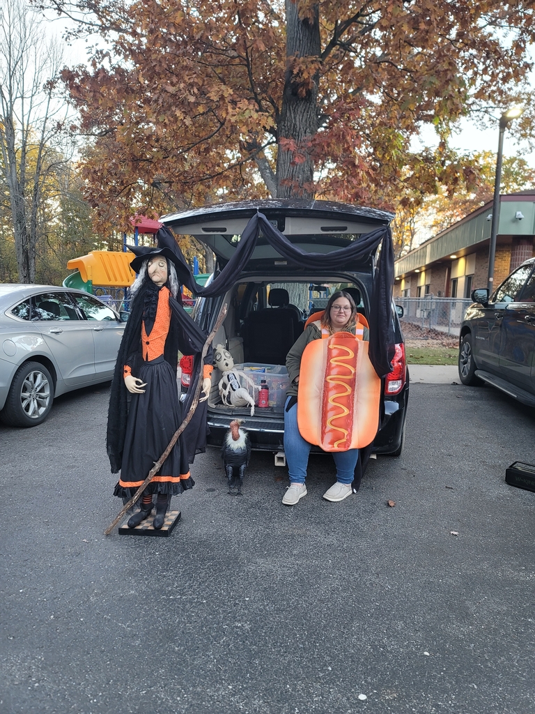 the hot dog with a few spooky friends