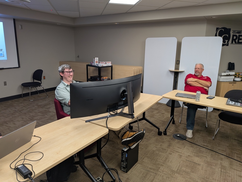 Kevin looking into a time machine and seeing himself last week.