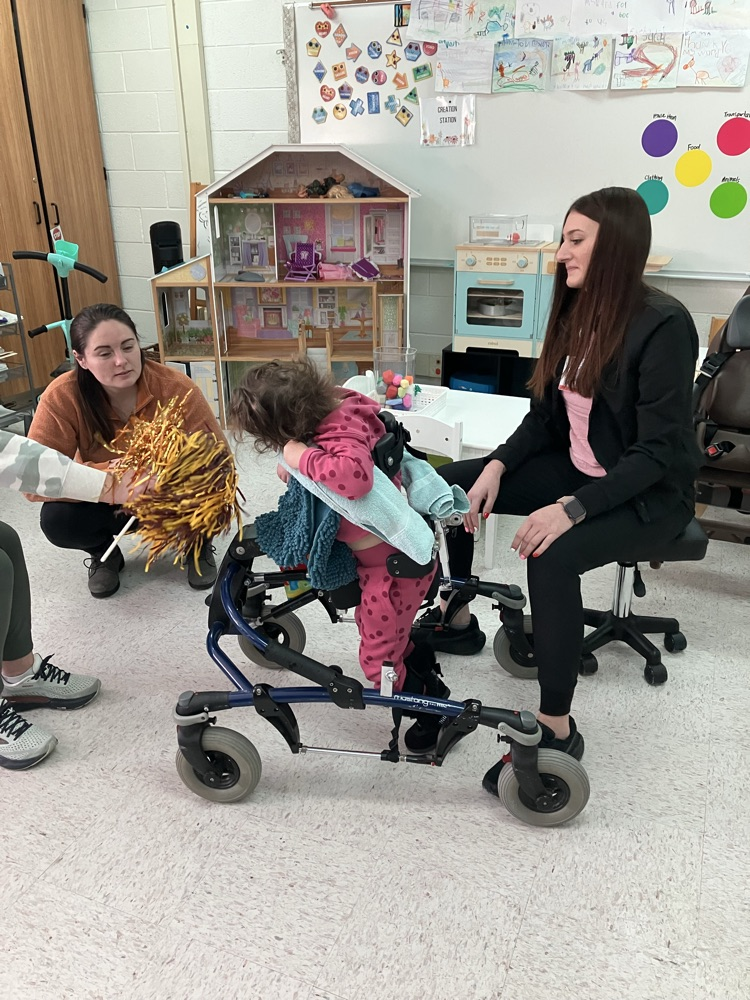 SLP and PTA students working with a Beaverton student