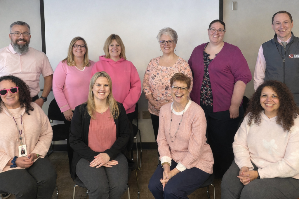 CGRESD Staff in Pink for Anti-Bullying Day.