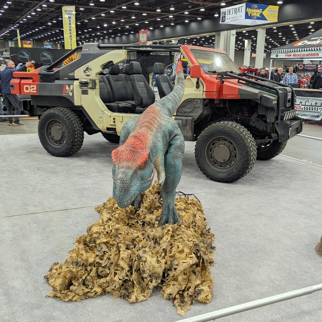 The vehicle from Jurassic World on display at Autorama