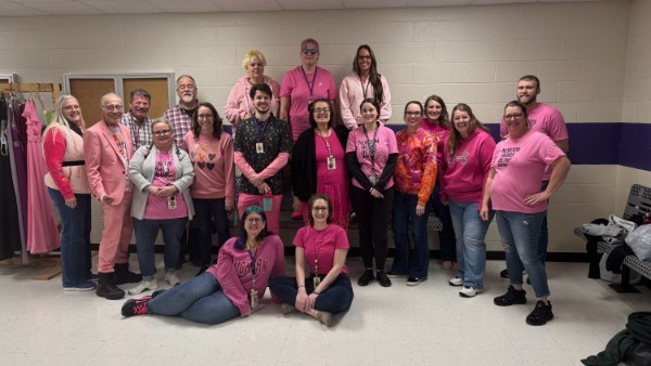 FHS Farwell High School staff wore pink for Pink Shirt Day to support kindness and stand against bullying.