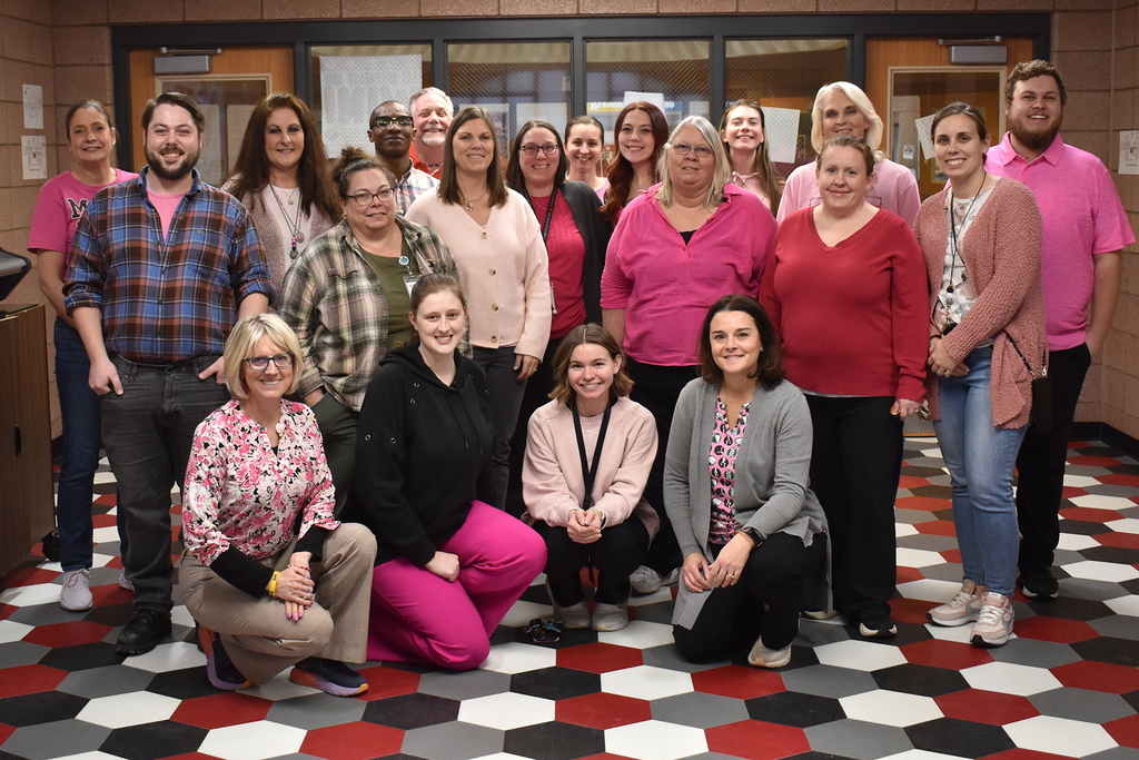Beaverton High School staff  wore pink for Pink Shirt Day to support kindness and stand against bullying.