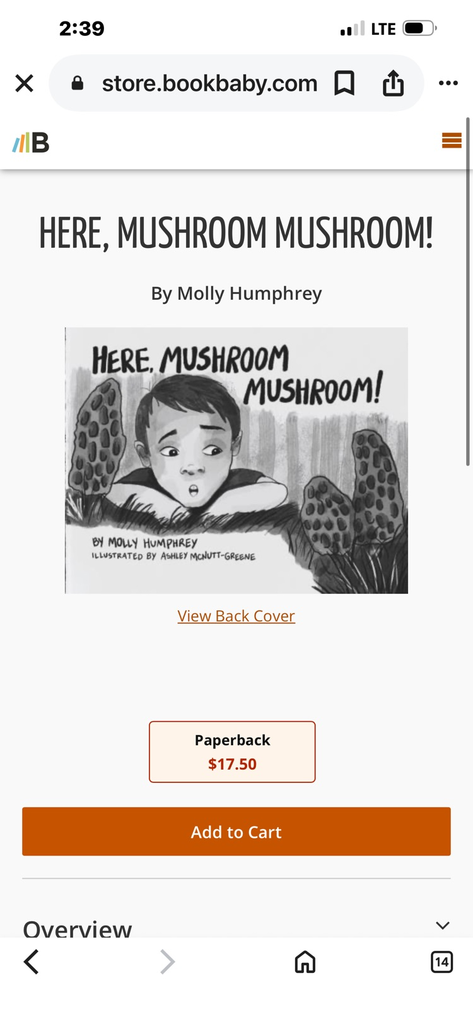 Here, Mushroom Mushroom! Book on Amazon