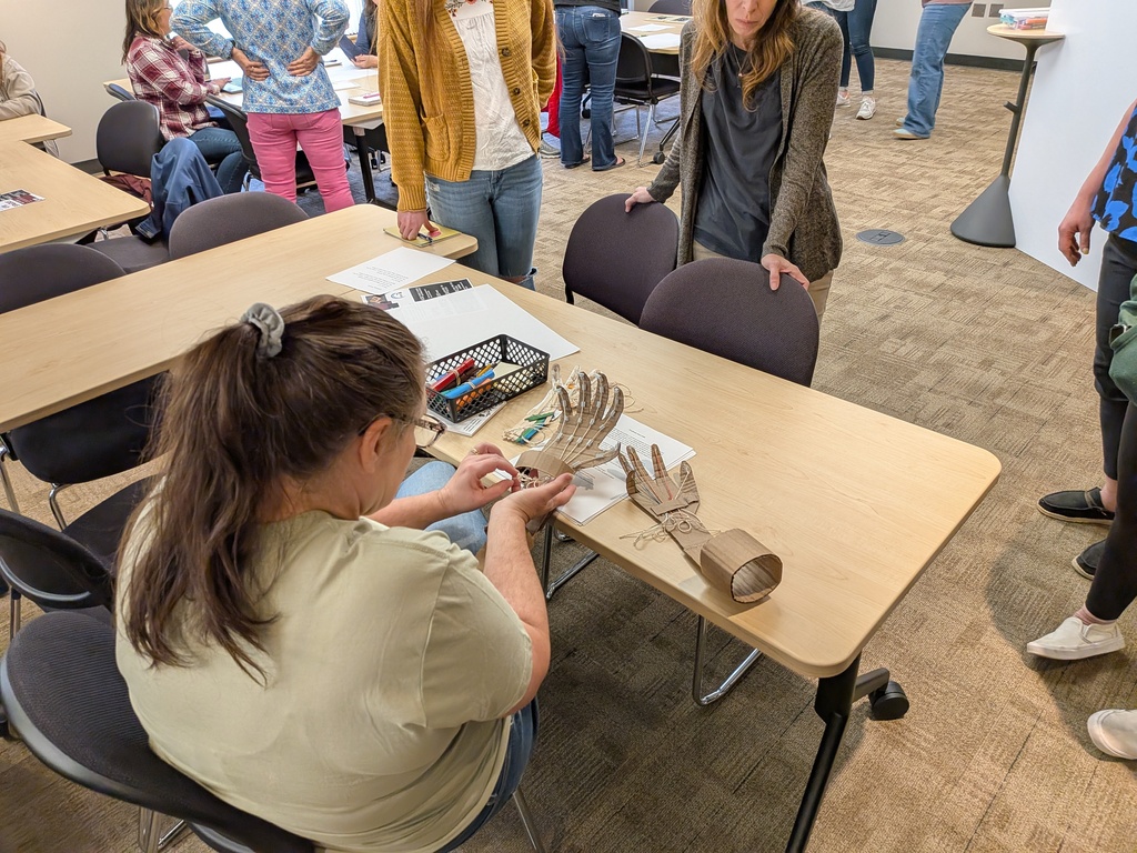 Educators show off student projects.