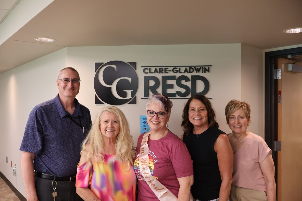 Stacey Beebe with the recent CGRESD Alumni, Ken Chanavare, Roxy Greenman, Kay Hauck, and Deb Snyder.
