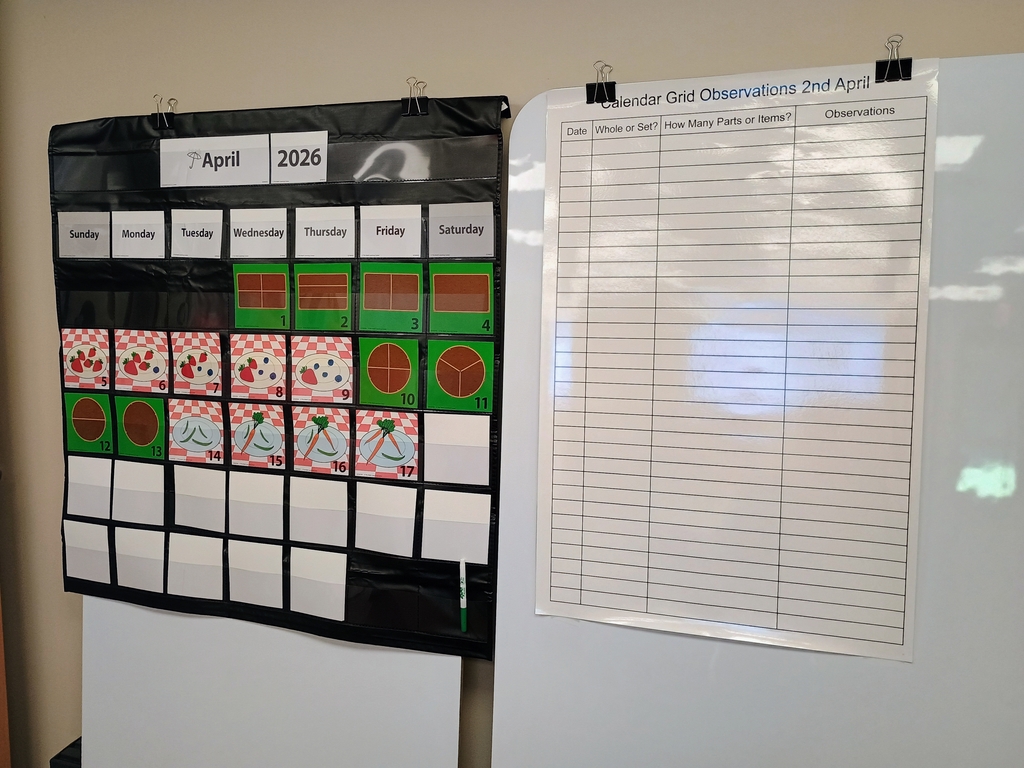 Number Corner Calendar Grid & Collector