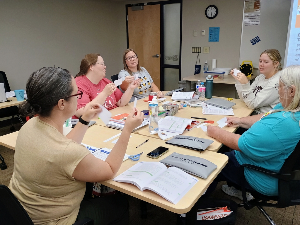 Beaverton teachers engage in a fraction activity to support learning in their classrooms. 