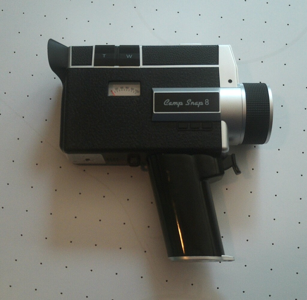 A retro style camcorder.